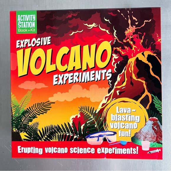 Explosive Volcano Experiments Activity Station Book & Kit - Picture 1 of 12